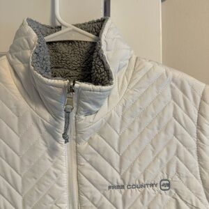 White w/ Grey Sherpa Vest